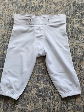 Kids White Performance Joggers with Knee Reinforcement